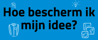 Tekst: hoe bescherm ik mijn idee? met daarnaast BOIP iconen